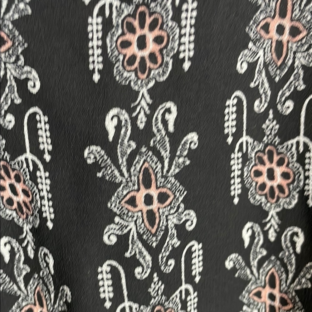 Madewell Boho Print Mini Dress Black Brown Size 8 - Picture 6 of 11